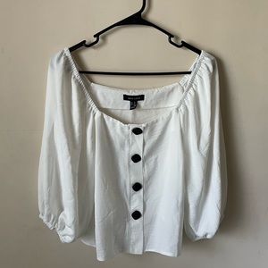 ASOS Square Neck Long Sleeve Blouse